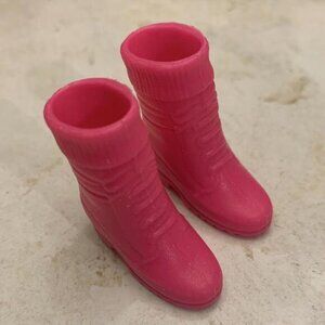 Mattel Barbie Doll Hiking Boots Hot Pink Fau Lace Up with Sock Tops